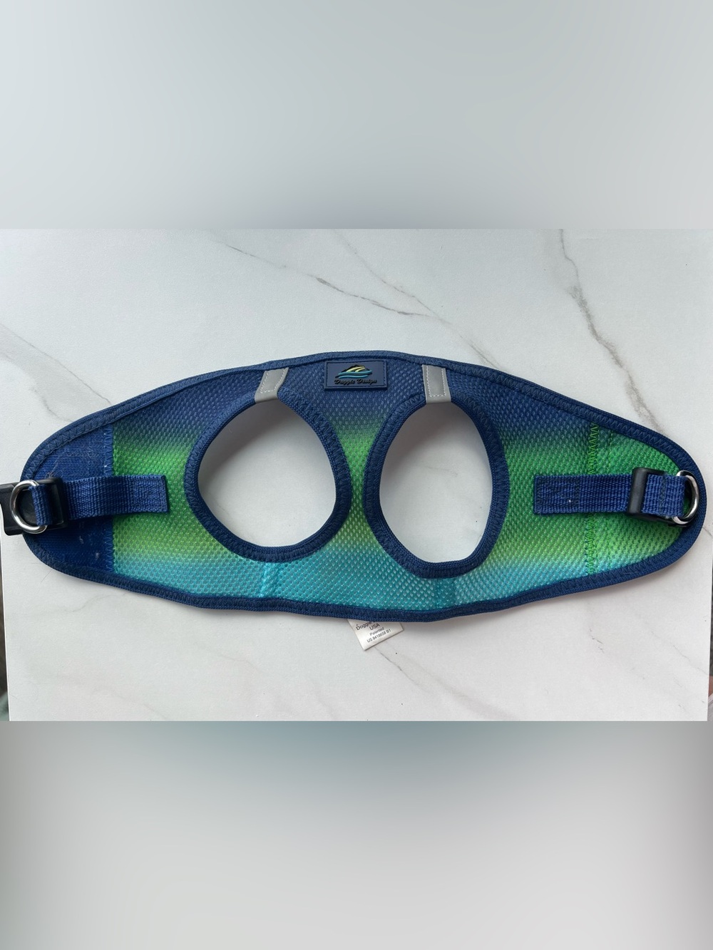 Doggy Design Mesh Dog Harness in Teal & Navy